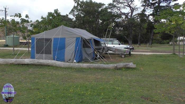 The full setup for the camper trailer