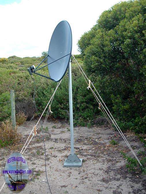 Raised satellite dish