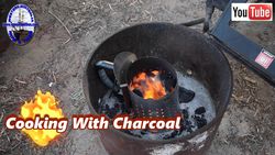 Cooking with charcoal